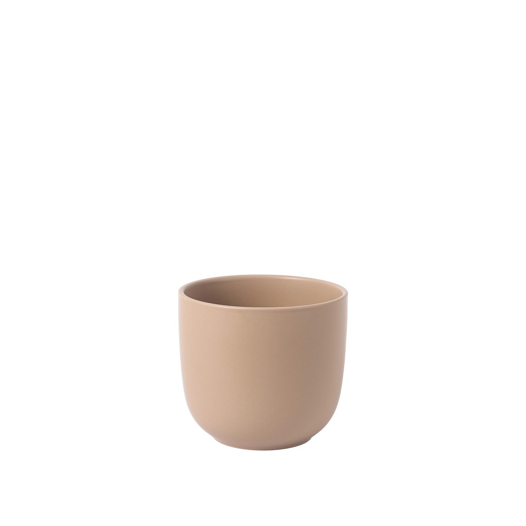 Lana pot round matte brown - 6.75x6.25"