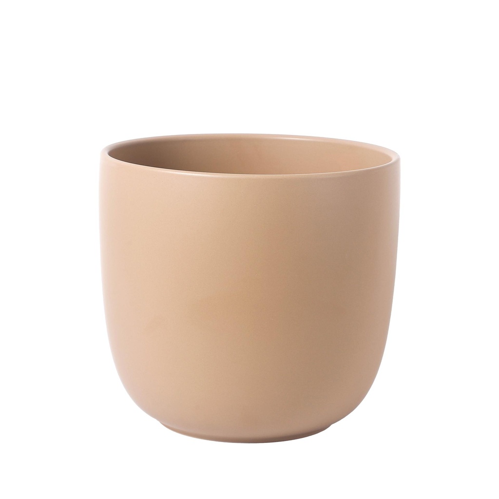Lana pot round matte brown - 11x9.75"