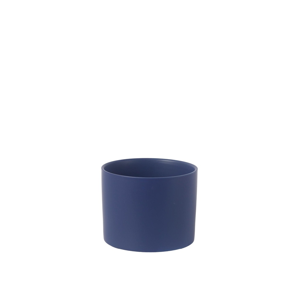 Atlas pot round matte blue - 7x5.75"