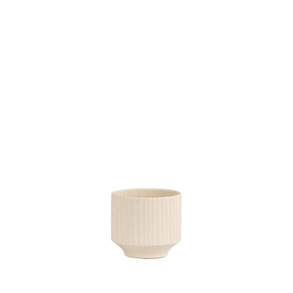 Sybil pot round cream - 4.5x4"