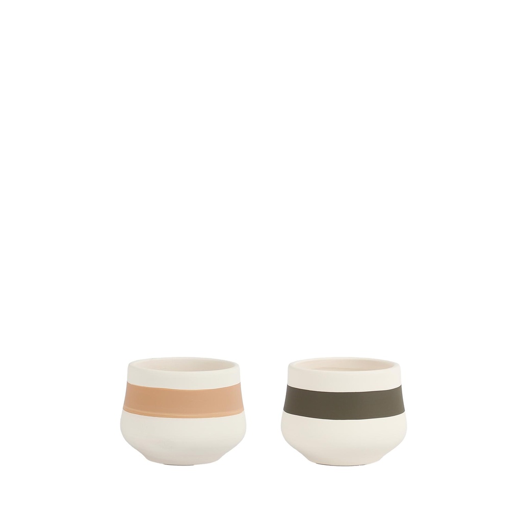 Trenton pot round white - 4.75x3.75"
