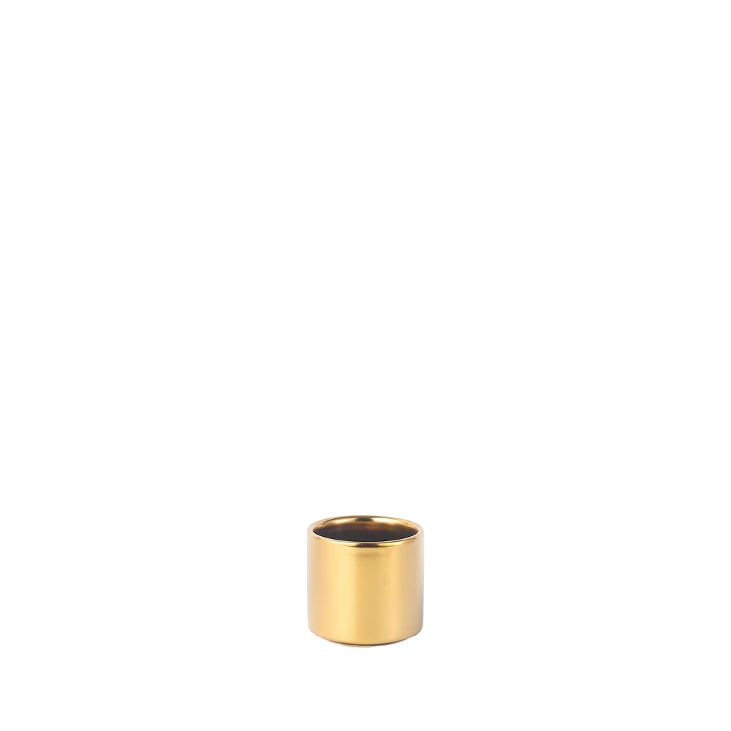 Atlas pot round matte gold - 2.75x2.75"