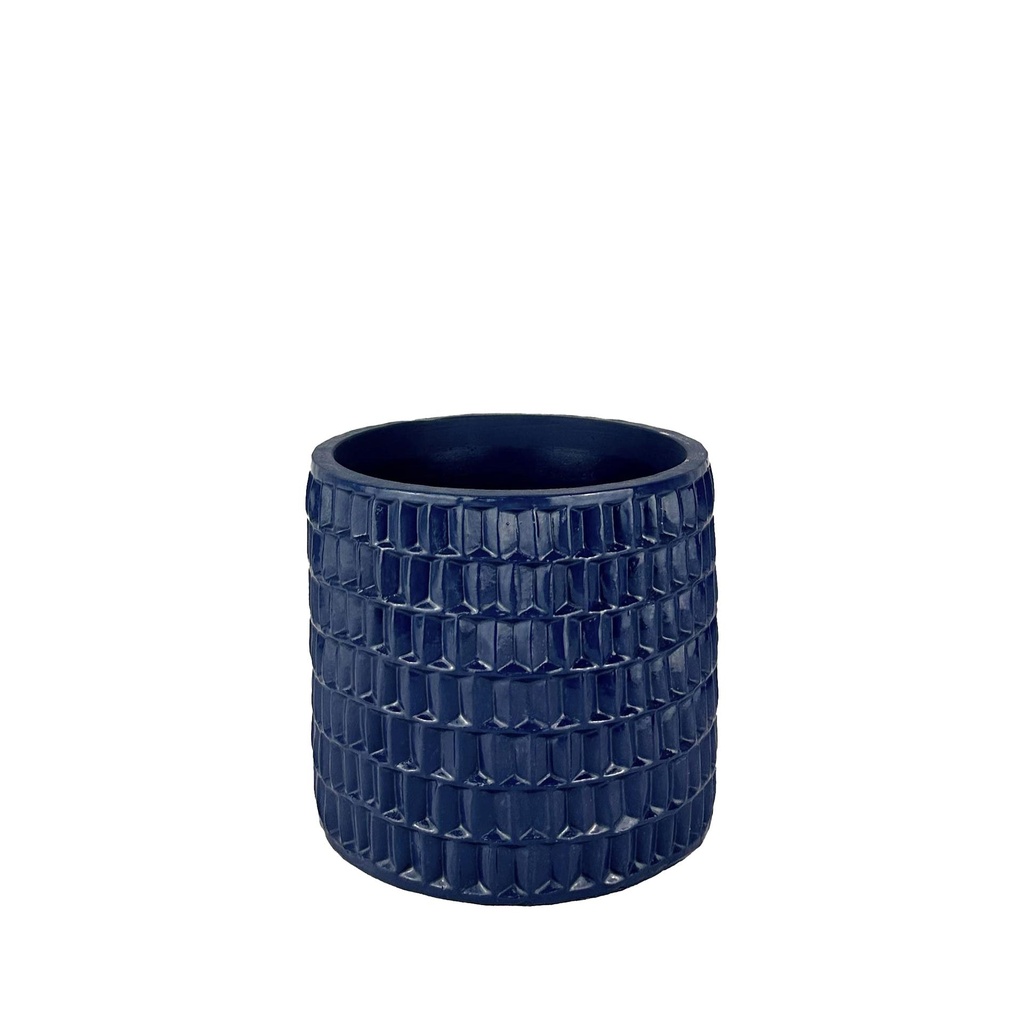 Ingo pot round dark blue - 7x6.25"