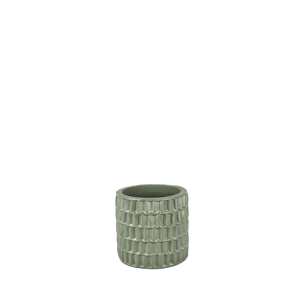 Ingo pot round green - 4.5x4"