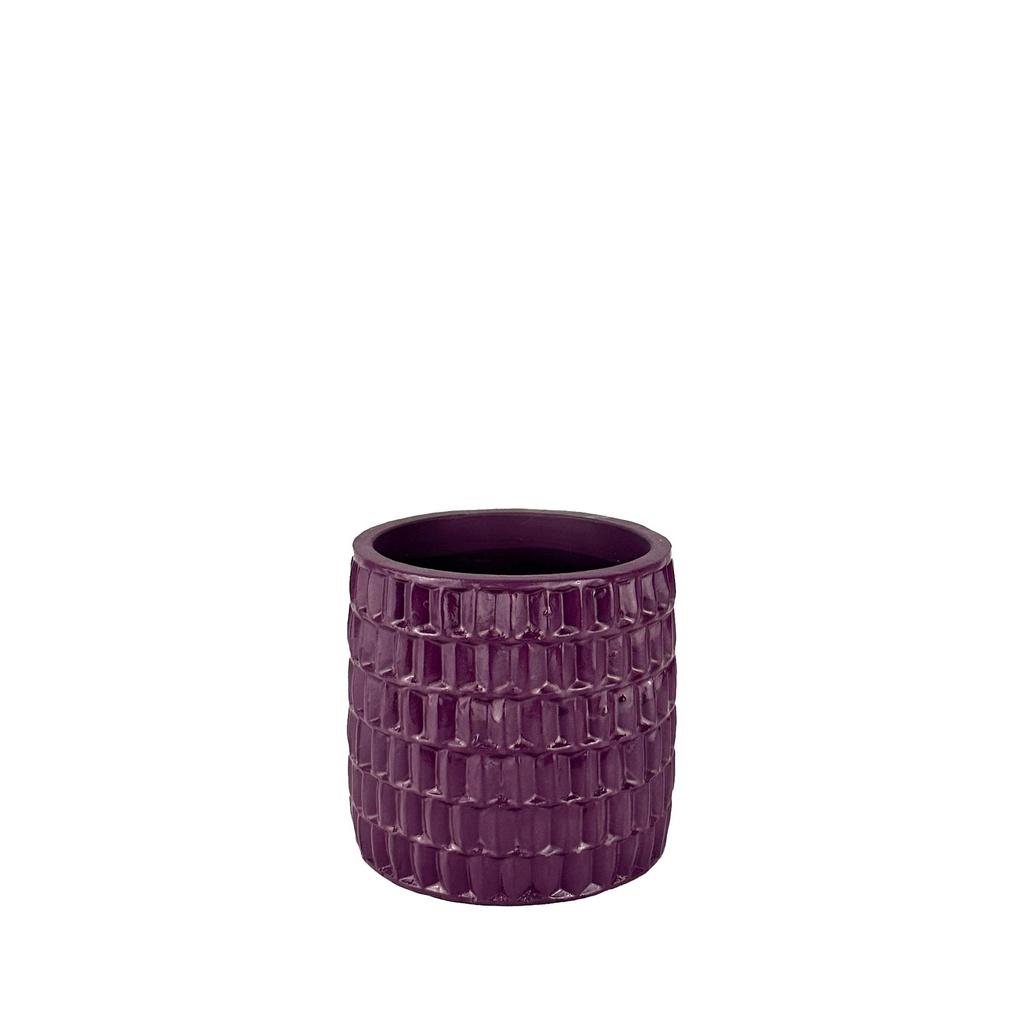 Ingo pot round plum - 5.75x5"