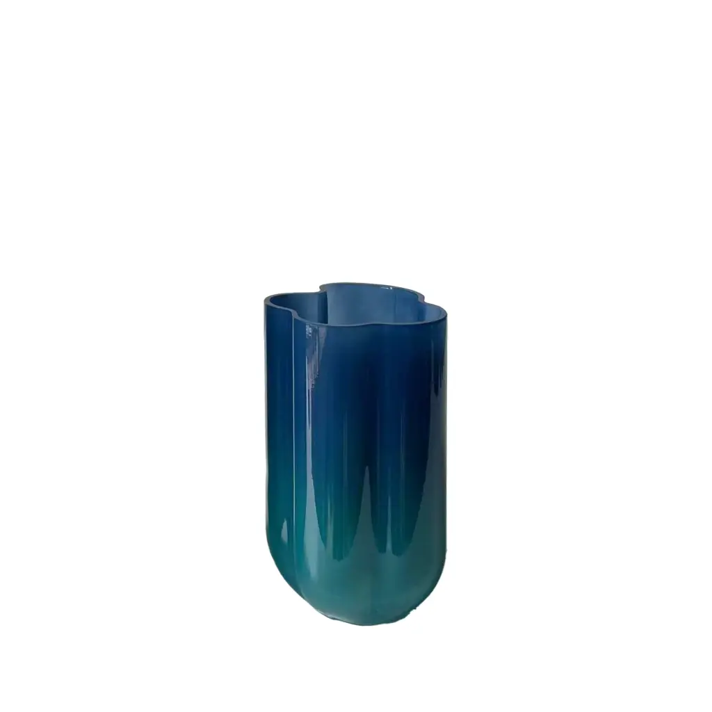 Narelle vase blue and teal - 4.75x7.75" 