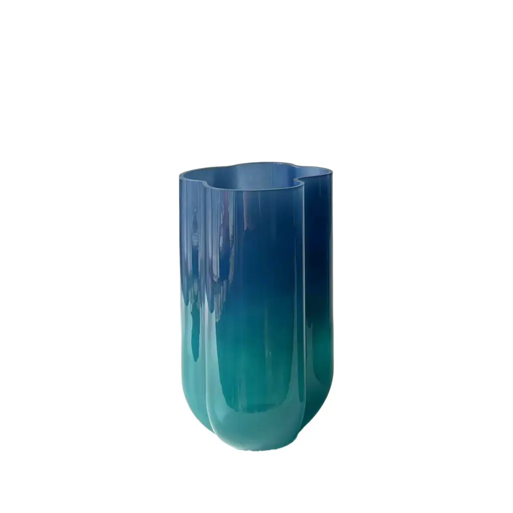Narelle vase blue and teal - 6x10" 