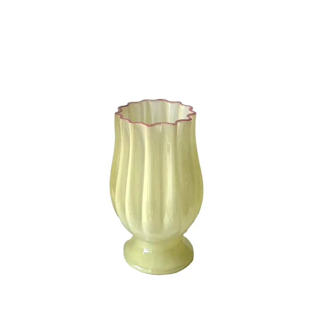 Marceau vase yellow and pink - 6.25x10.25" 