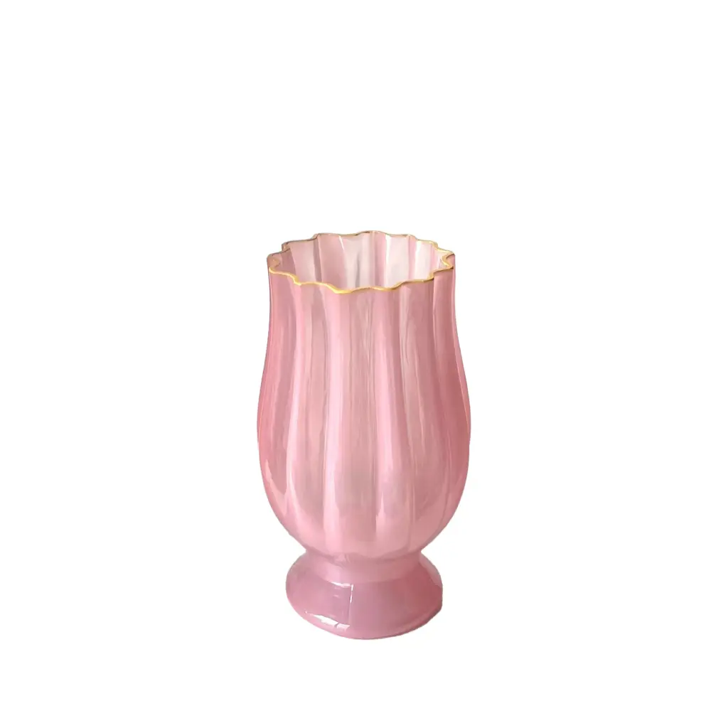 Marceau vase yellow and pink - 6.25x10.25" 