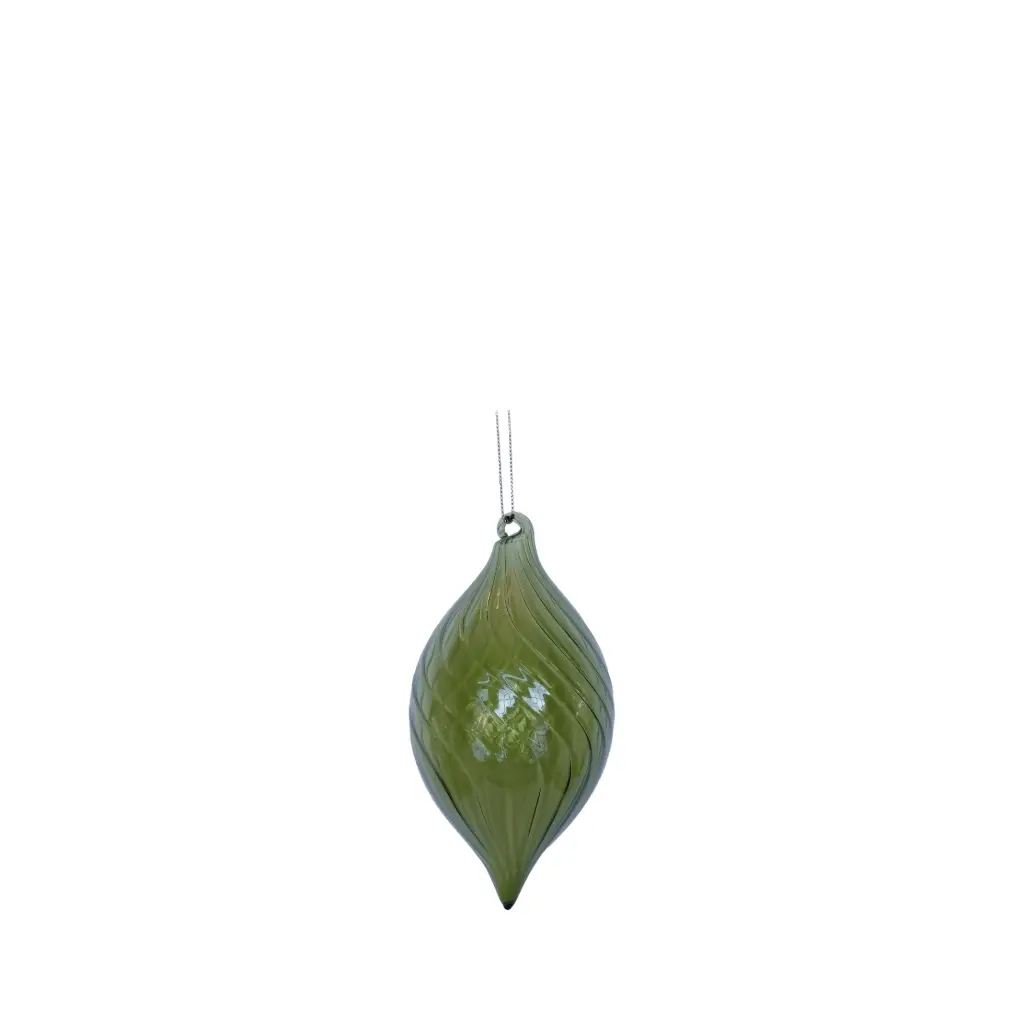 Ornament drop green - 3.25x5.5"