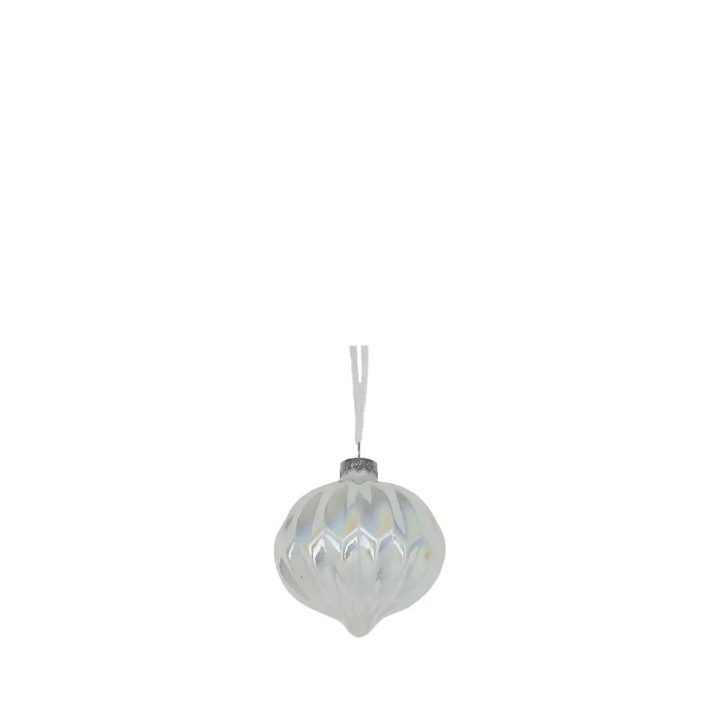 Ornament bulb white - 3.25"