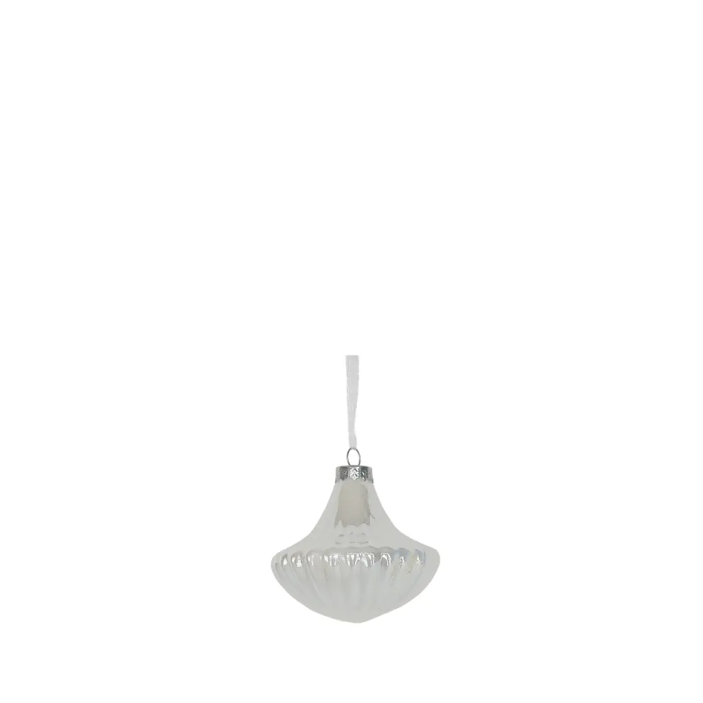 Ornament bulb white - 3"