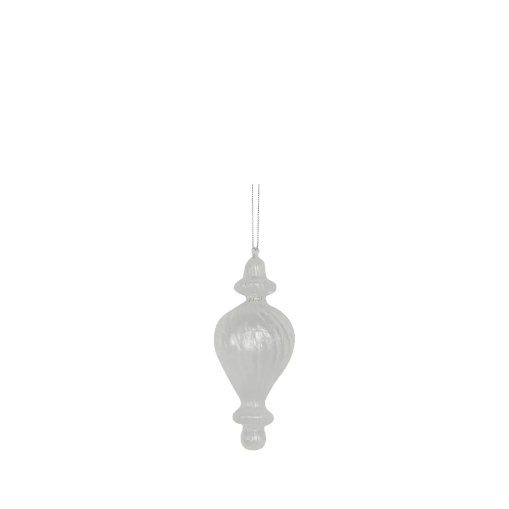Ornament drop transparent - 5"
