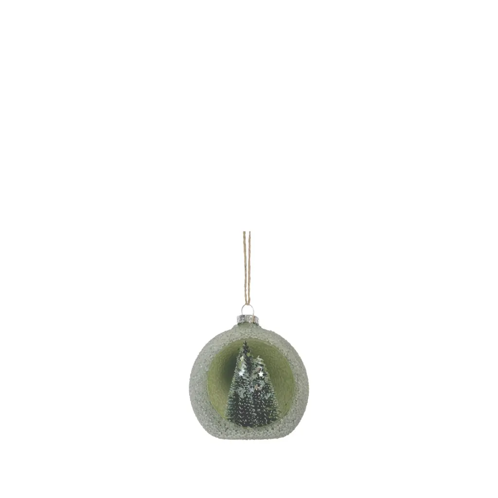 Ornament ball green - 3.25"