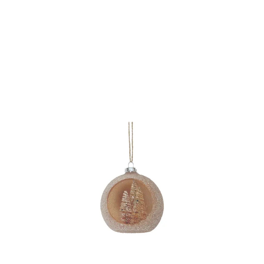 Ornament ball brown - 3.25"