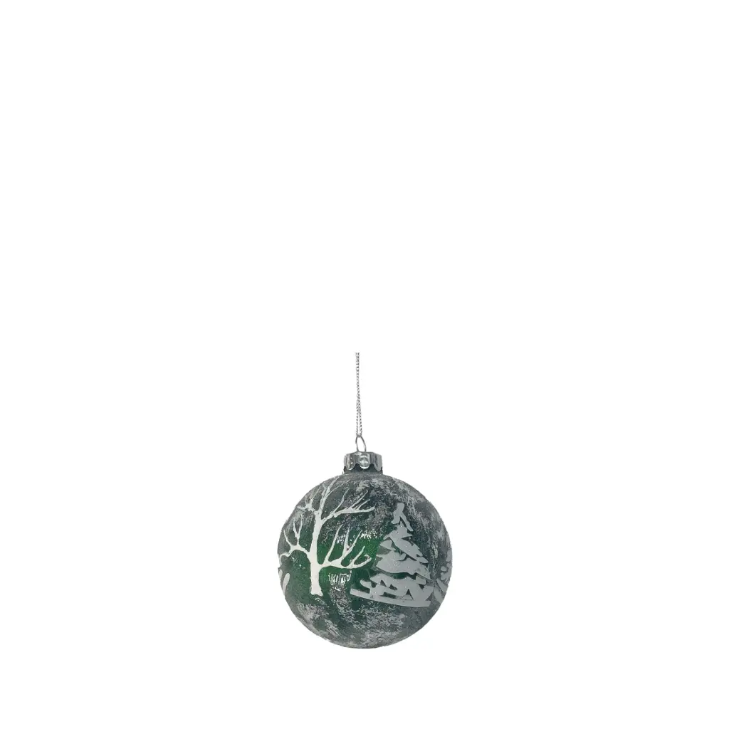 Ornament ball green - 3.25"