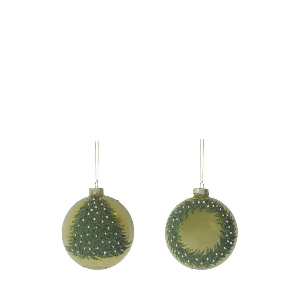 Ornament ball green - 4"