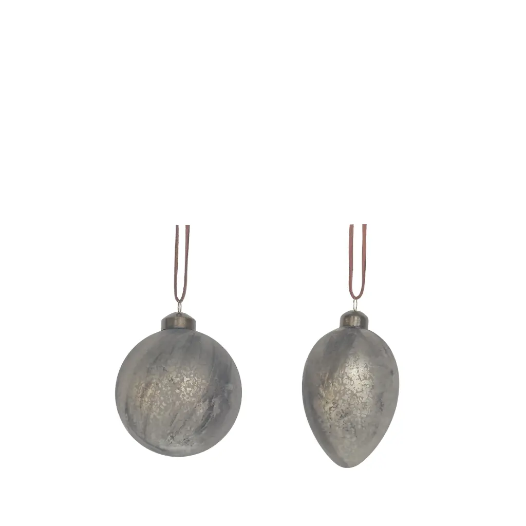 Ornament ball, egg antique - 3.25"