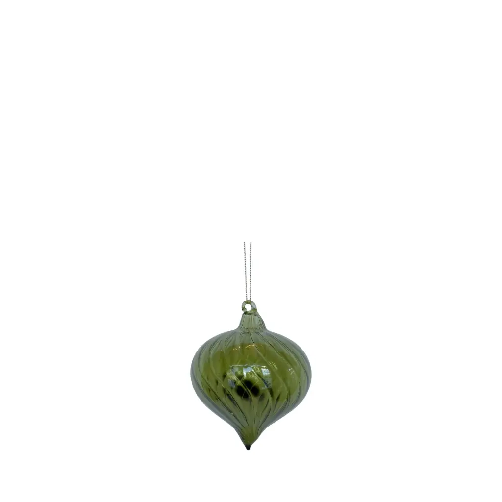 Ornament bulb green - 3.25"