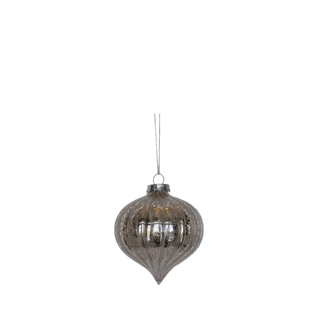 Ornament bulb silver - 3.25"
