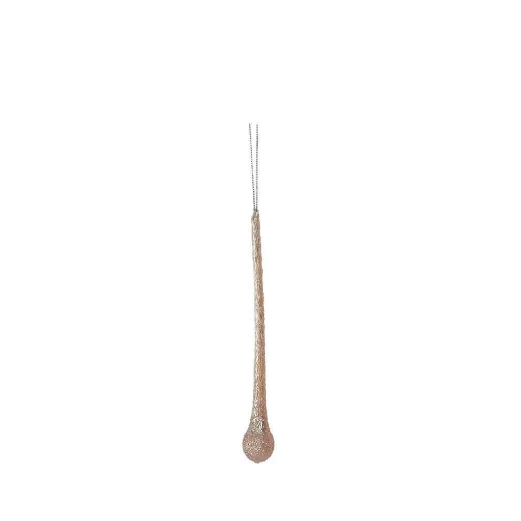 Ornament drop champagne - 5.75"