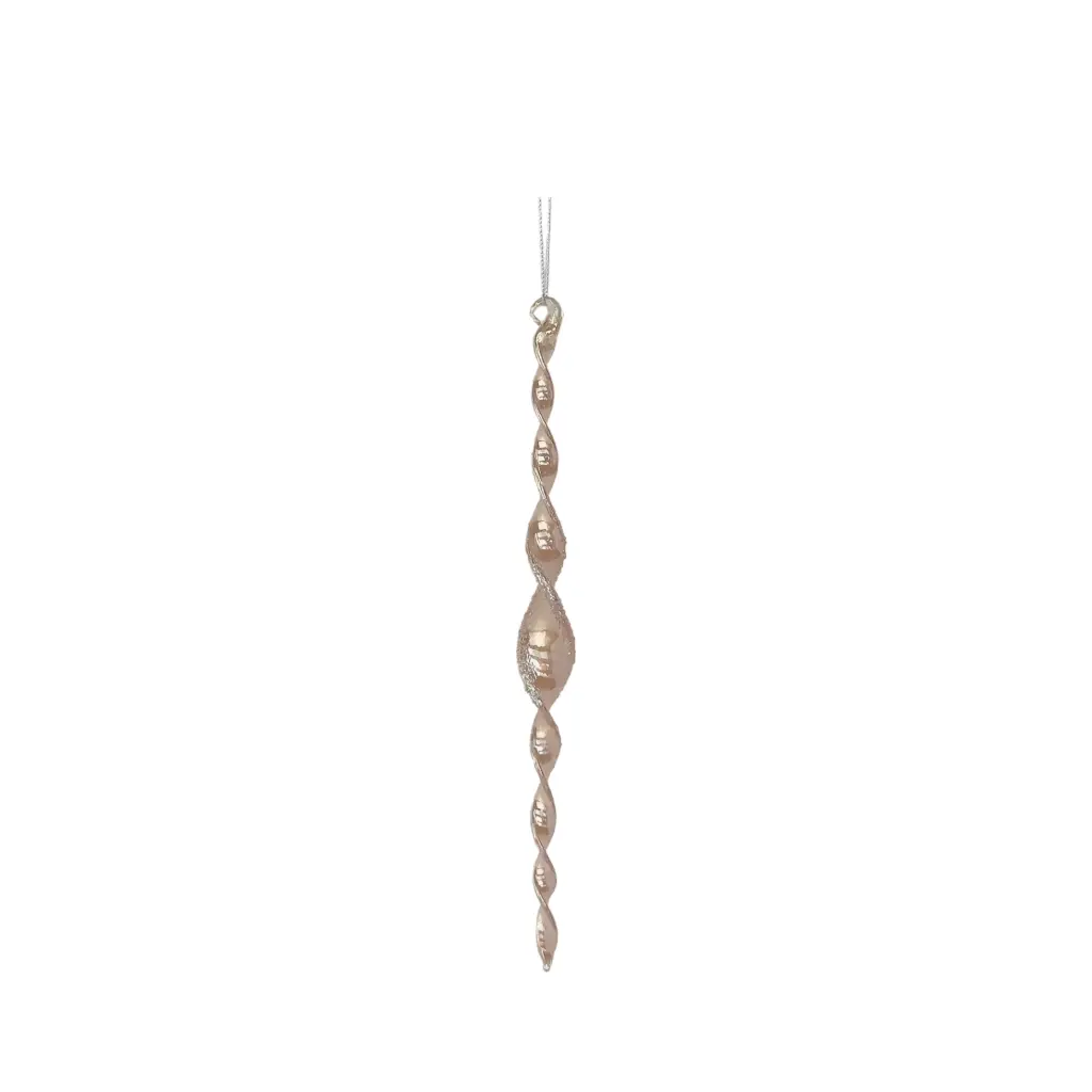Ornament twist champagne - 8.75"