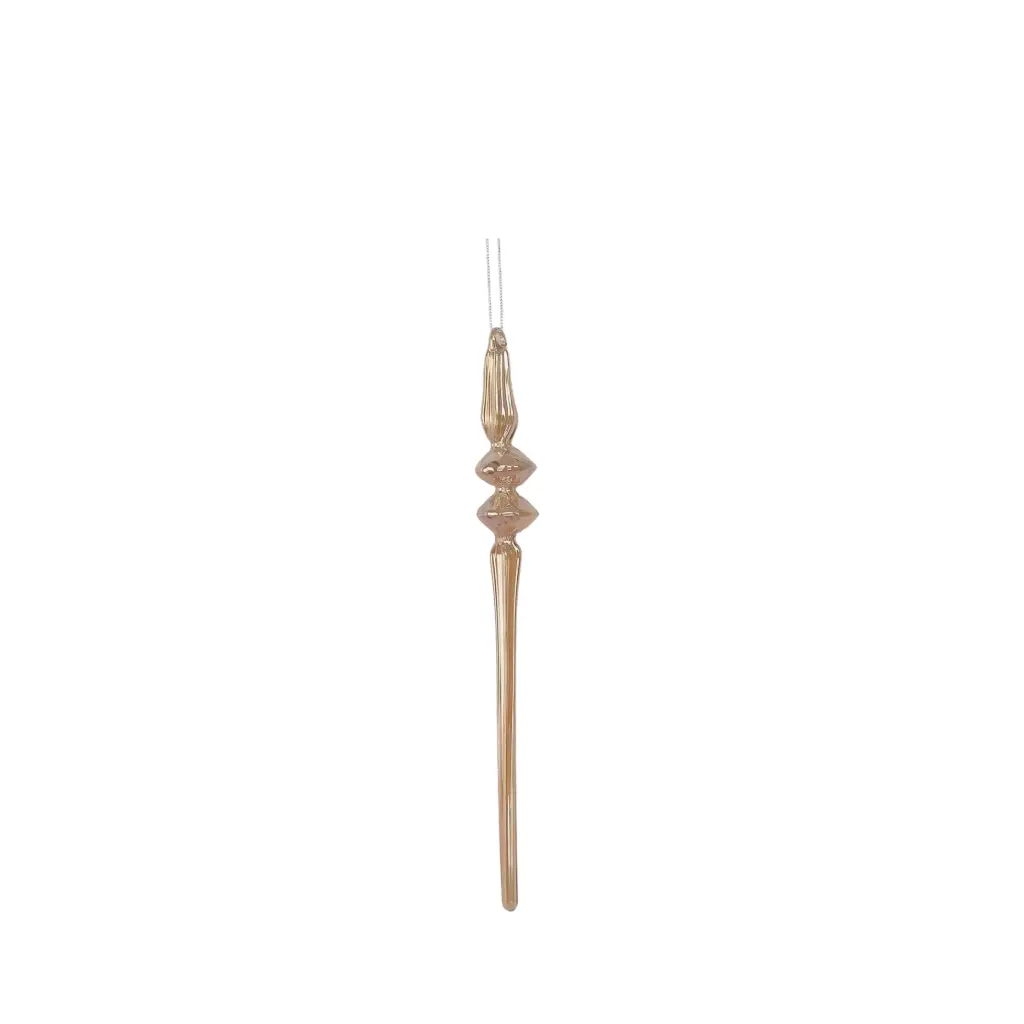 Ornament icicle champagne - 10.25"