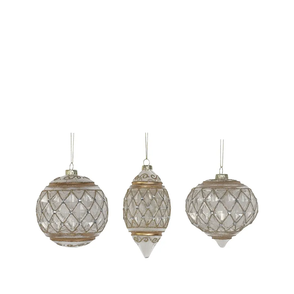 Ornament assortment gold - 4"