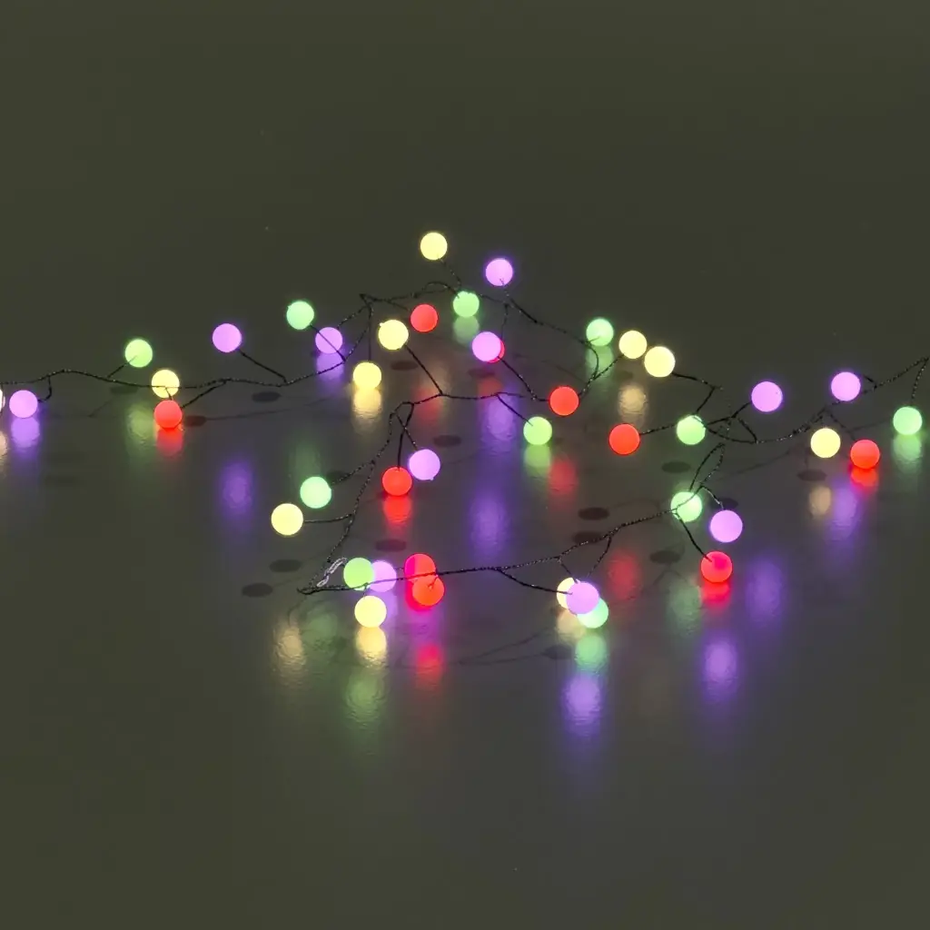 Berry light string, 140L multicolour, timer, connectable - 11.5'