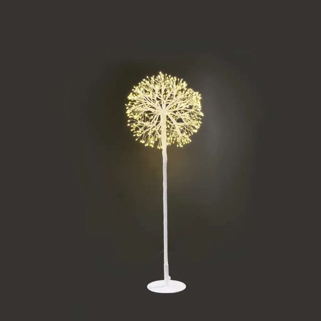 Topiary light, 600L warm white, white, timer, twinkle - 3'