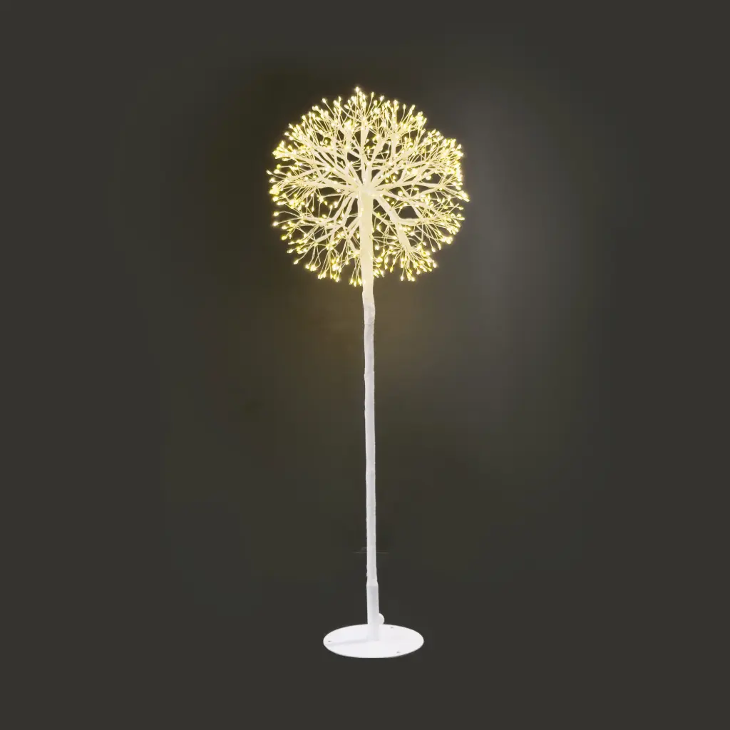 Topiary light, 1200L warm white, white, timer, twinkle - 4'