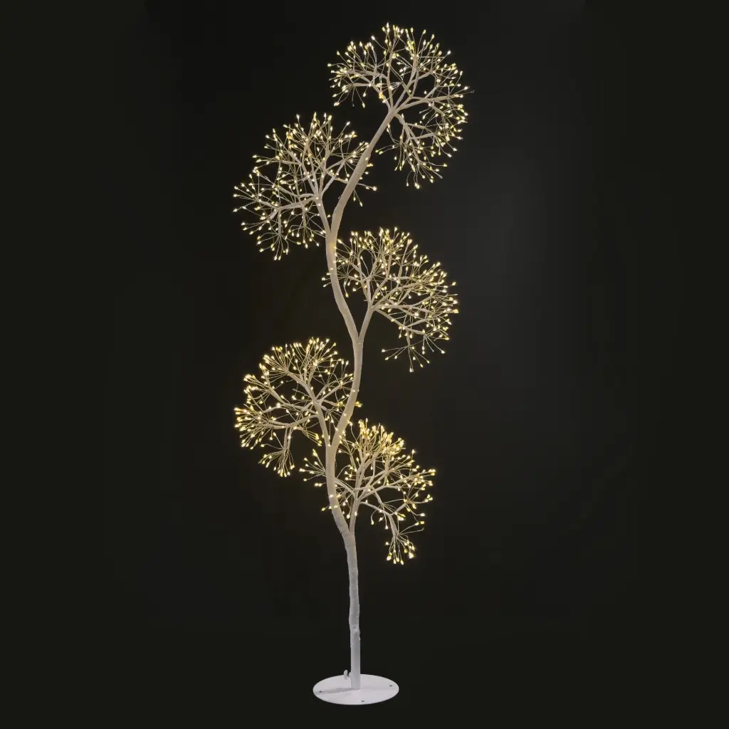 Topiary light, 1500L warm white, white, timer, twinkle - 5'