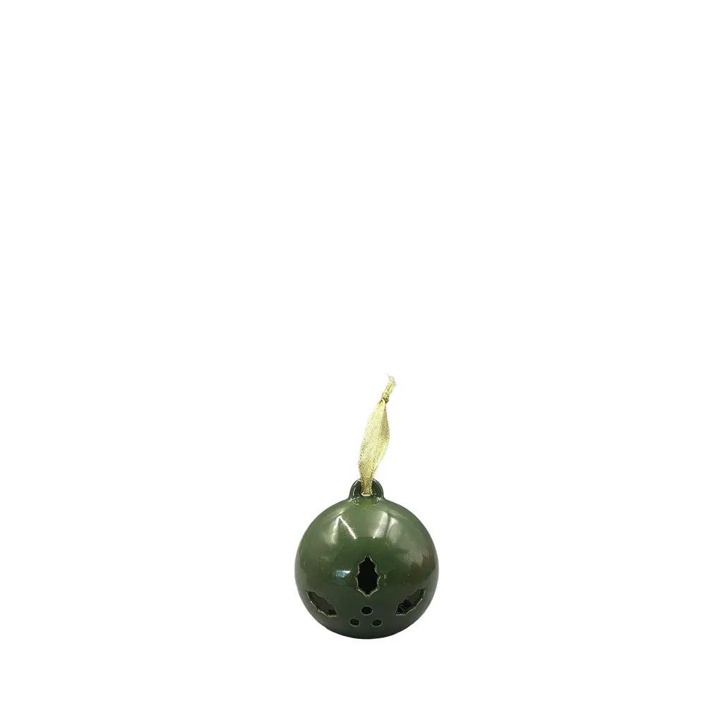 Debbie LED ornament ball green - 3.25x3.5"