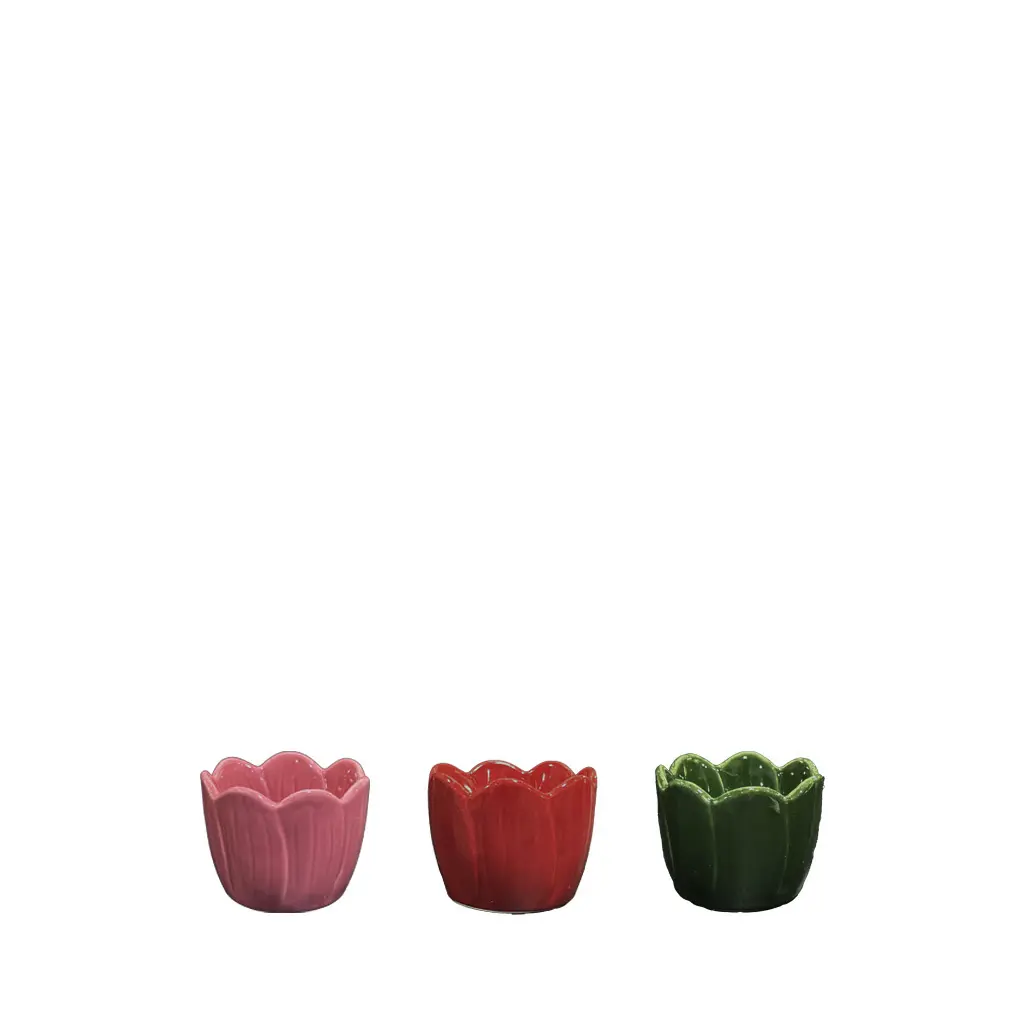 Debbie pot round assorted - 3.5x2.75"