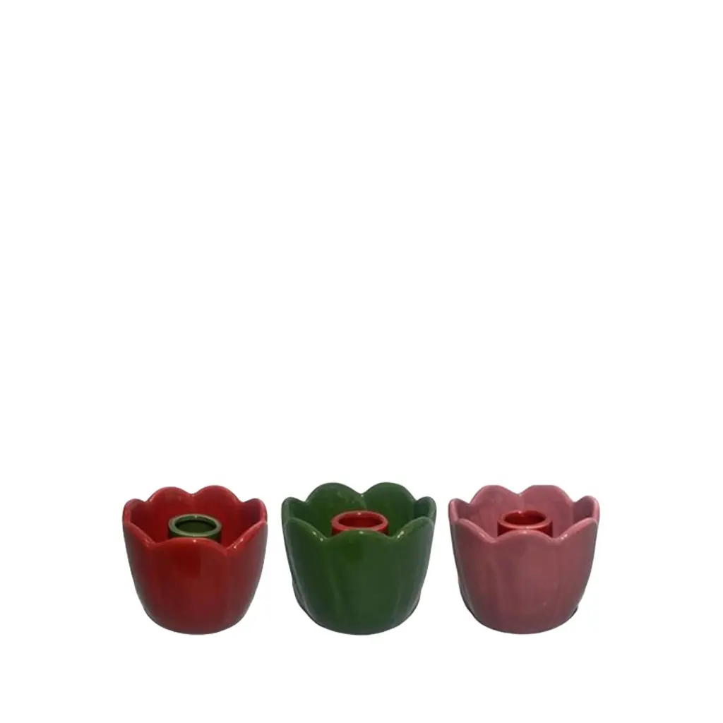 Debbie candleholder assorted - 3.5x2.75"
