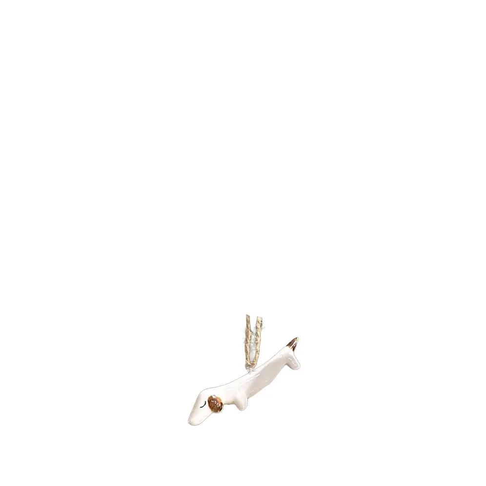 Reggie ornament white - 3.75x0.75x0.5"