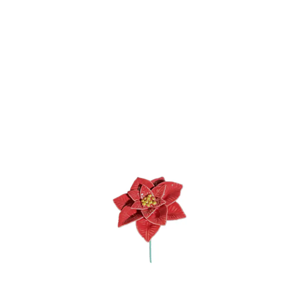 Poinsettia stake red - 3.75x11.5"