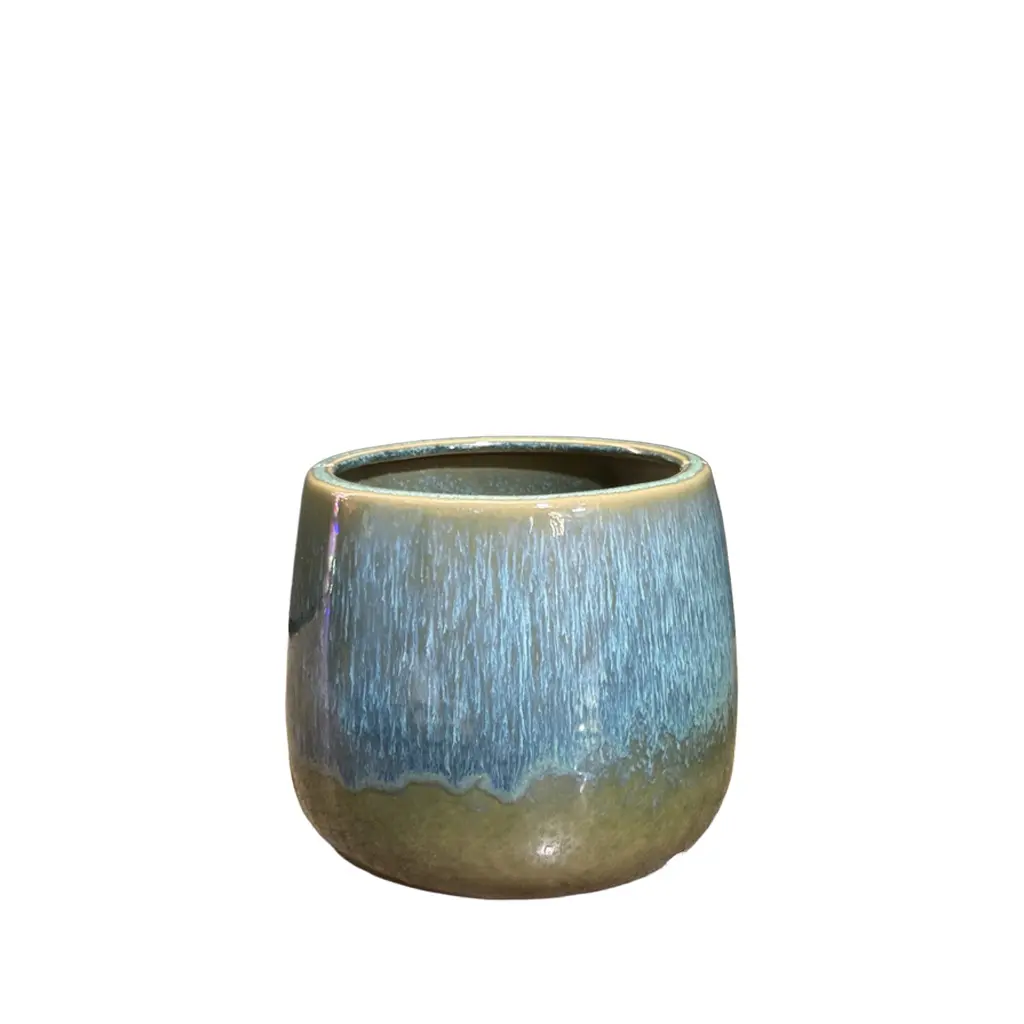 Clara pot round green - 7.25x6.25"