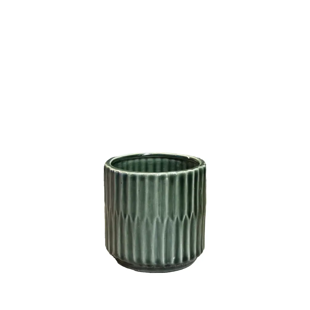 Aspen pot round green - 4.25x4.25"