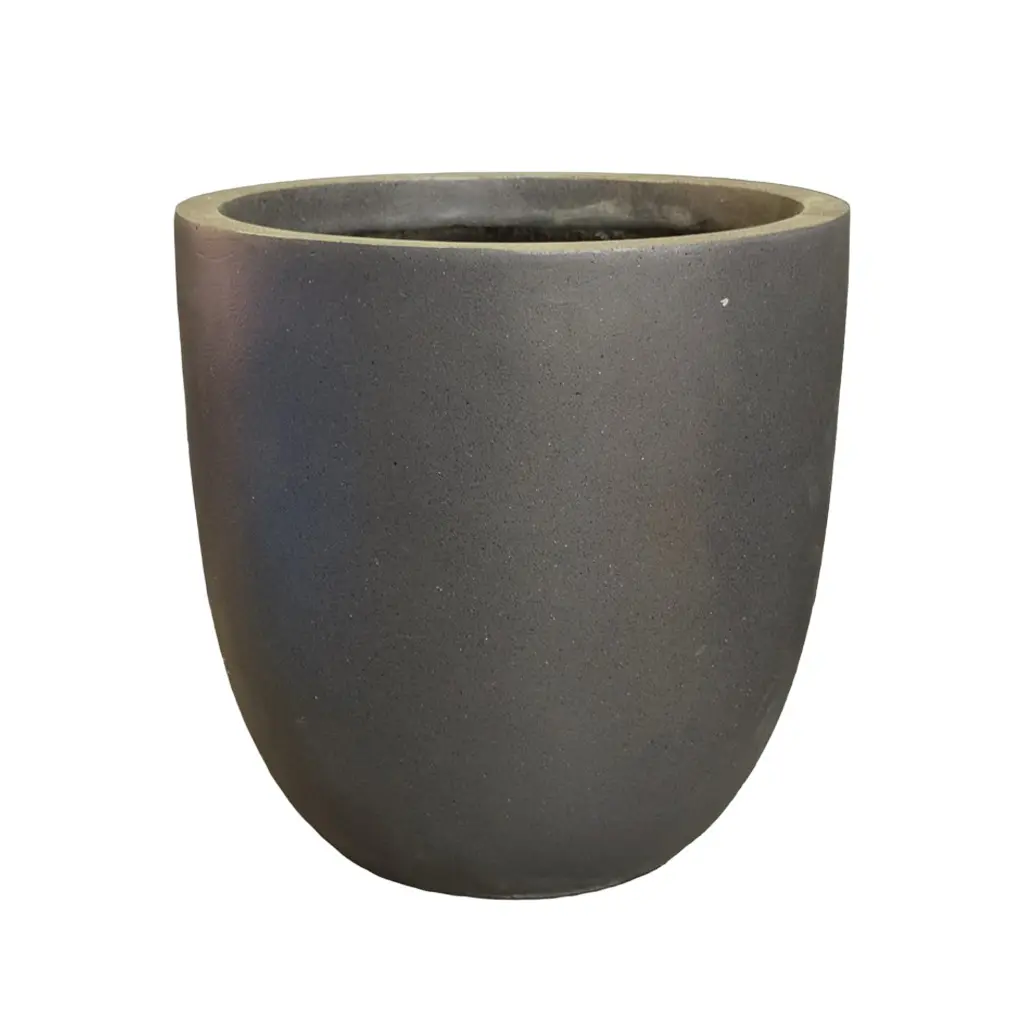 Ida pot round dark grey - 13.75x13.75"