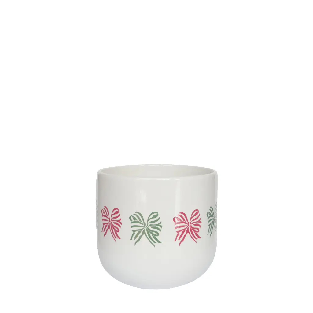 Cheer pot round red green - 7x6"