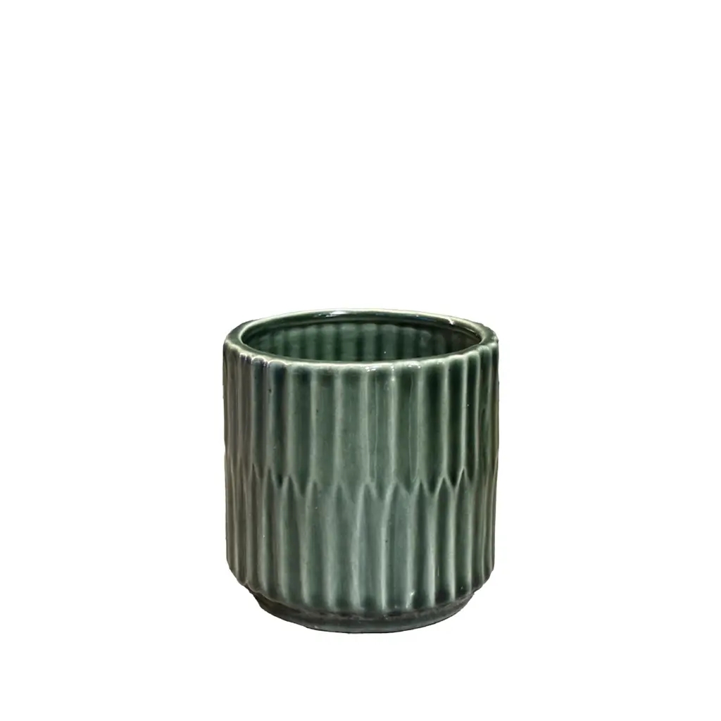 Aspen pot round green- 5.5x5.25"