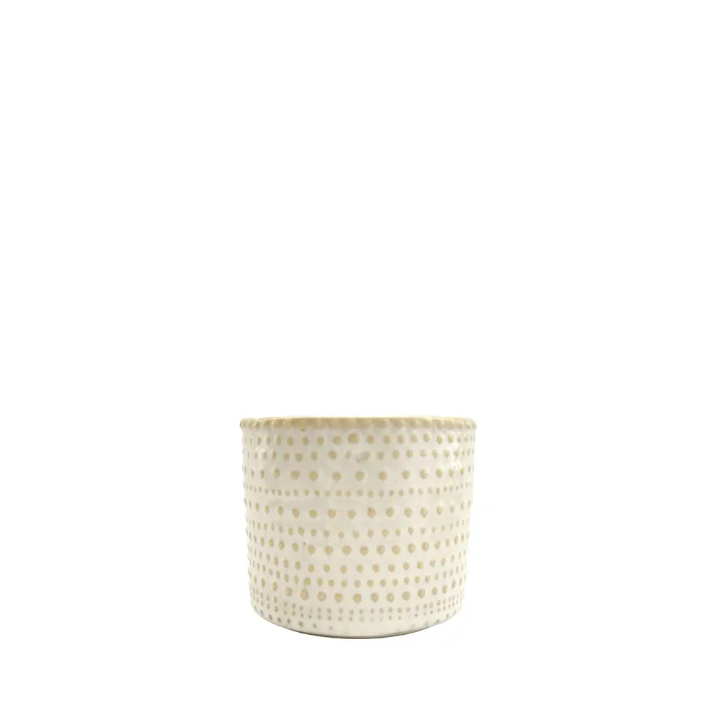 Doris pot round white - 4x3.5"
