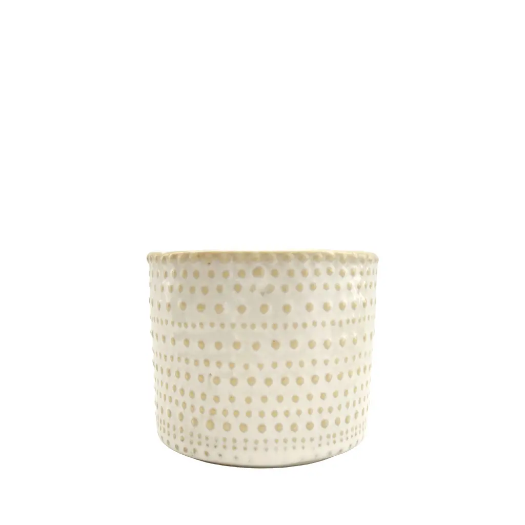 Doris pot round white - 6.75x5.5"