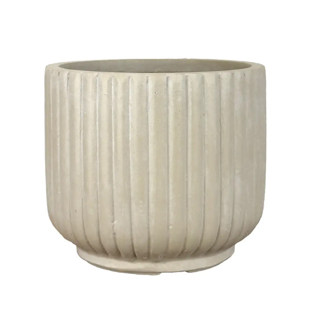 Bode pot round beige - 16x14.5"