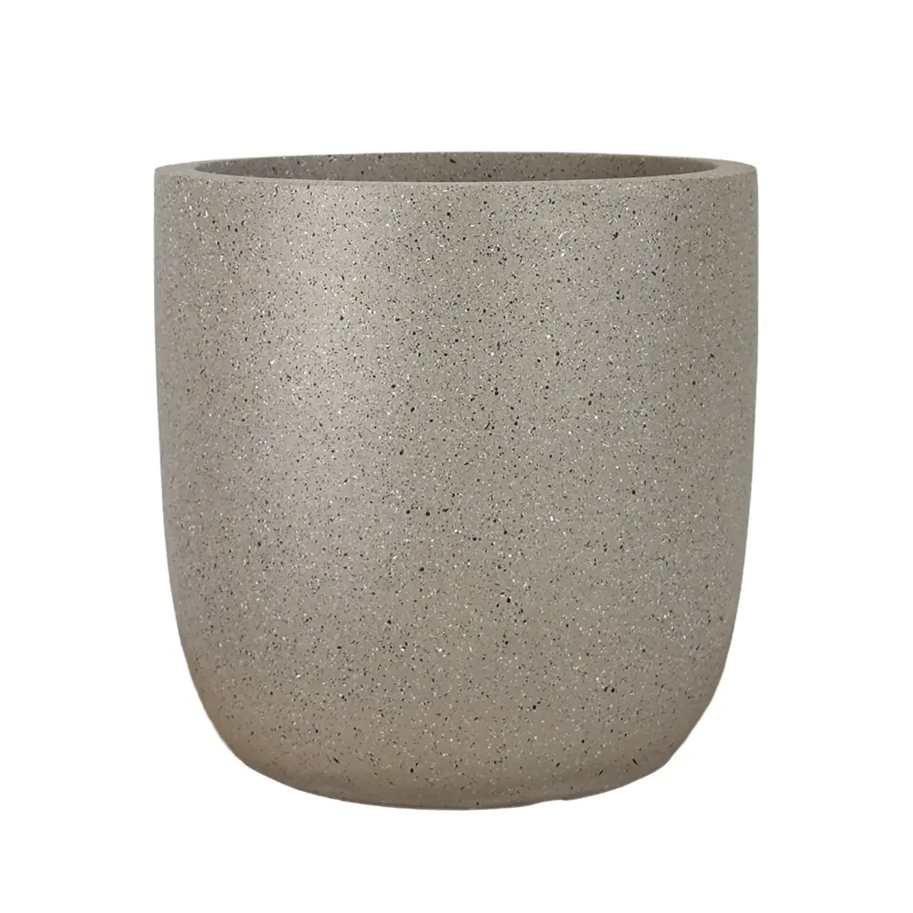 Ida pot round beige - 13.75x13.75"