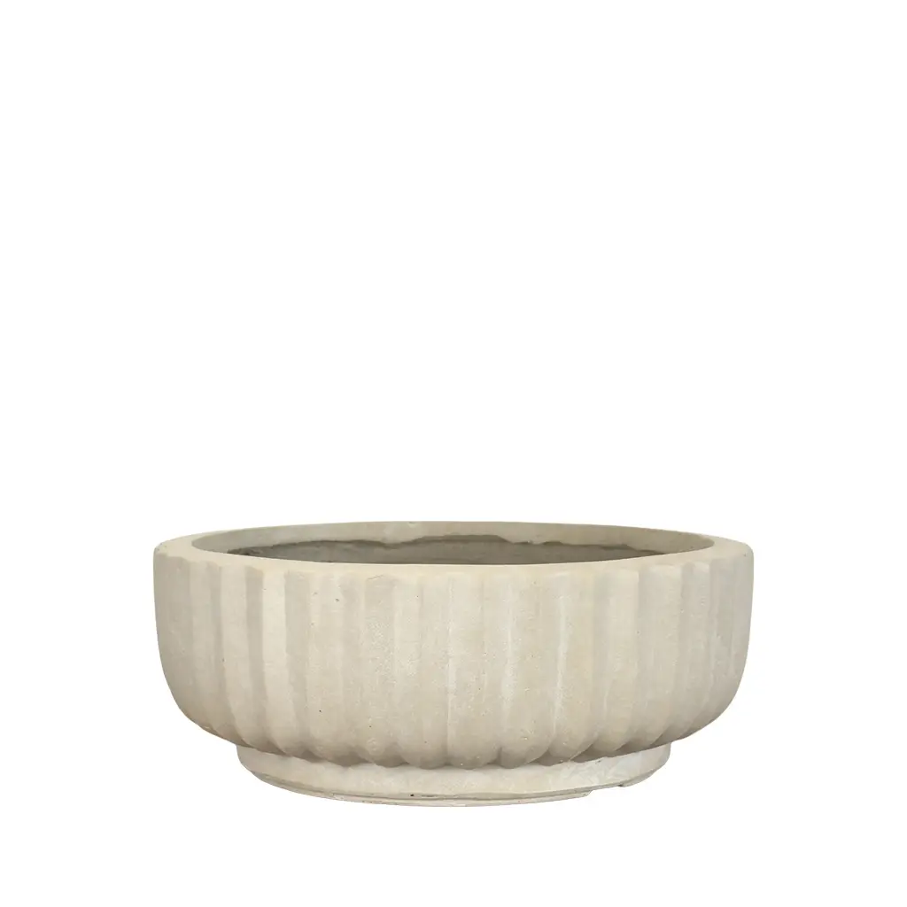 Bode bowl round beige - 14.5x5.5"