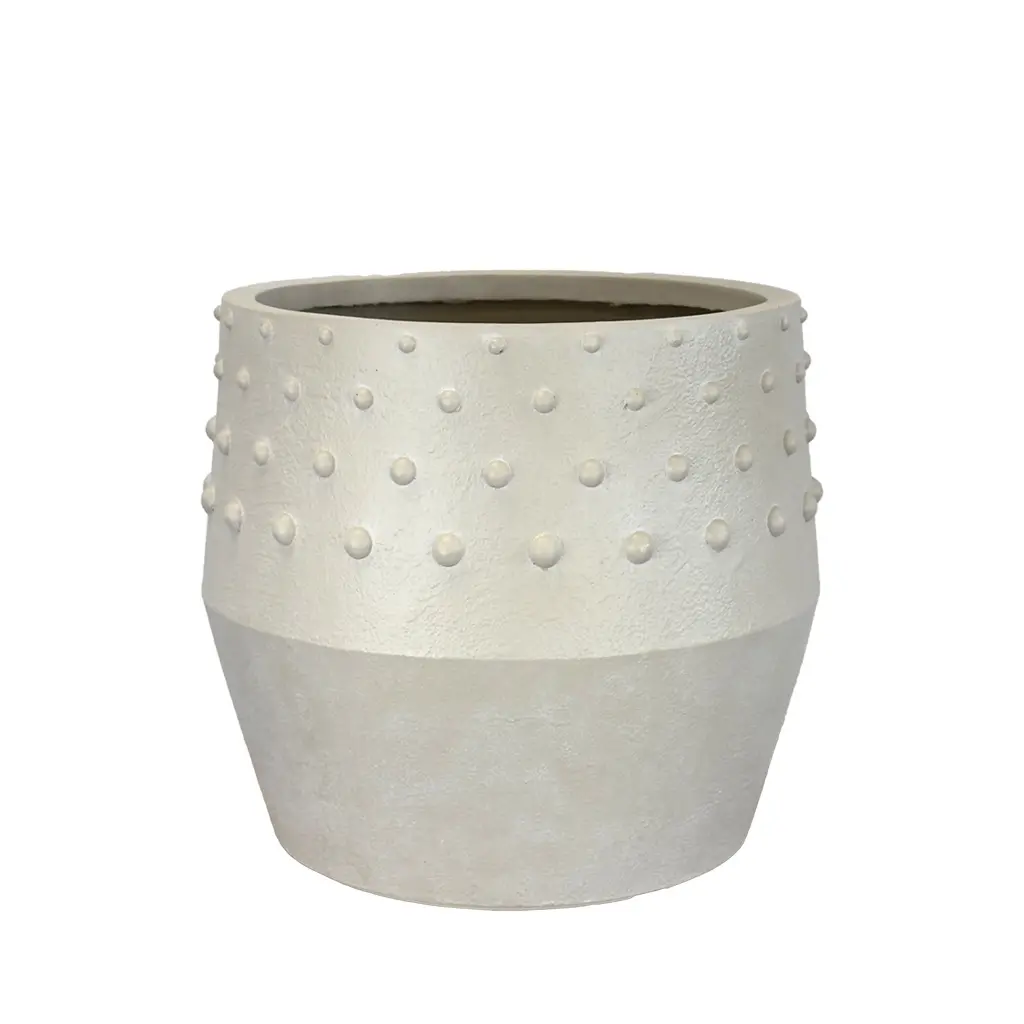 Harper pot round grey - 9.75x9.5"