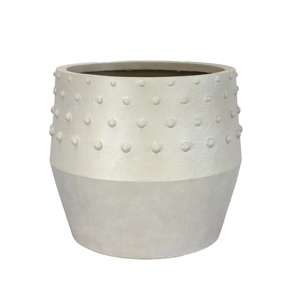 Harper pot round grey - 13.75x13.75