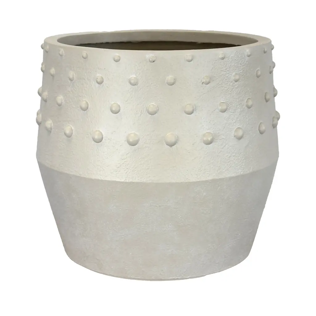 Harper pot round grey - 19x18.5"